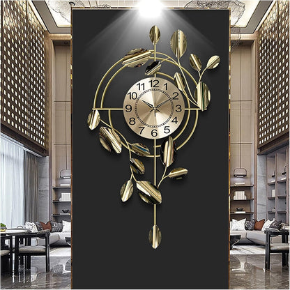 Grande horloge murale en métal 3D