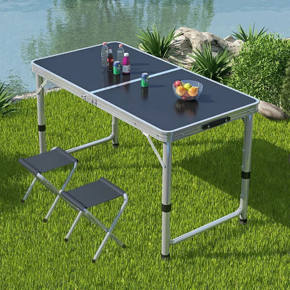 Table de Camping Pliable en Bambou