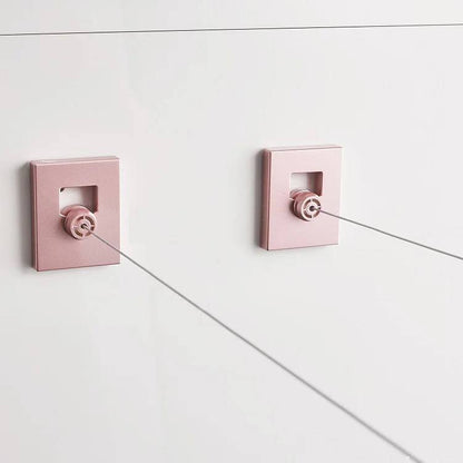 Corde à linge rétractable murale robuste en acier inoxydable