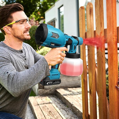 Cordless Paint Sprayer with 3 Brass Nozzles for Home Painting.