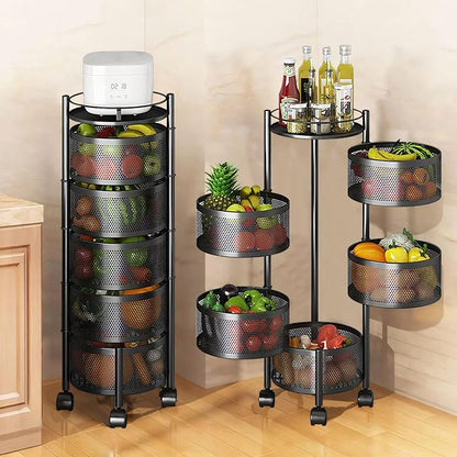 Étagère  multifonction à roulettes 5 niveaux