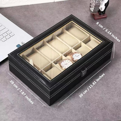 Boîte de Rangement pour Montres ,12 Emplacements
