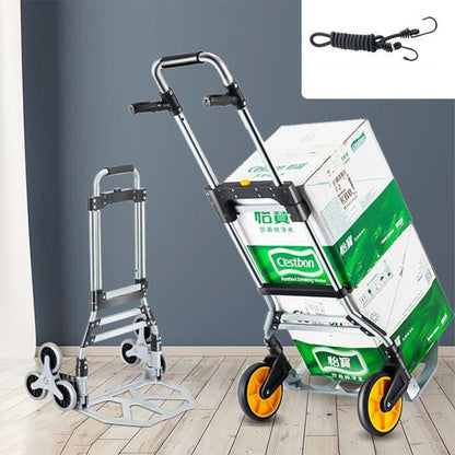 Chariot Pliable Robuste – Charge 120 kg, Hauteur Réglable & Roues Silencieuses