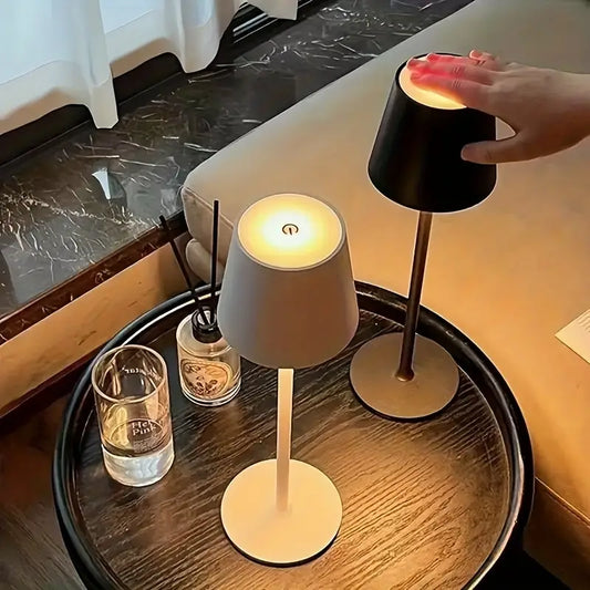 Lampe de Table LED à Commande Tactile Moderne & Rechargeable