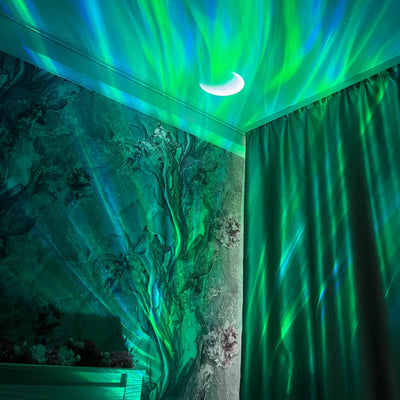 Projecteur LED Usb d'étoiles, de météores, de lune, de nébuleuse, d'atmosphère, pour décoration de chambre à coucher, veilleuse