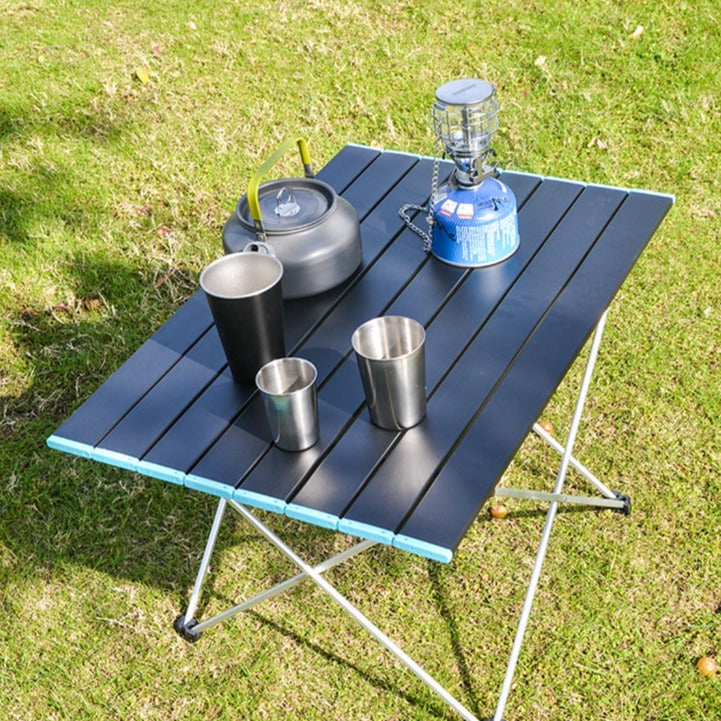 Table de camping pliante en alliage d'aluminium