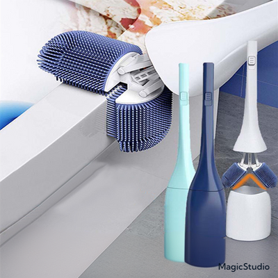 Brosse de Toilette en Silicone Flexible