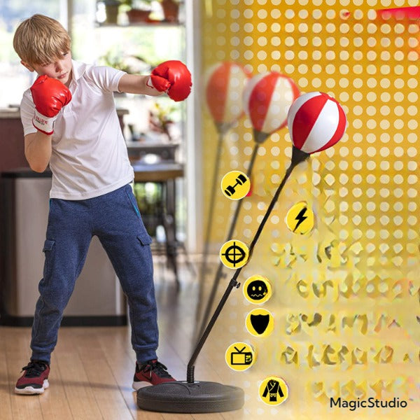 Set de boxe pour enfants avec pied et pompe et gants de boxe