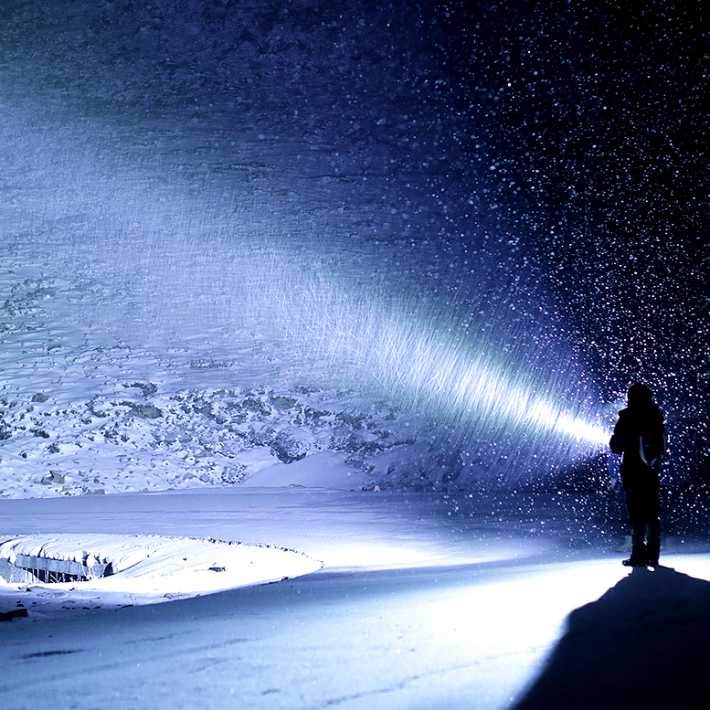 Lampe de poche LED à haute luminosité.