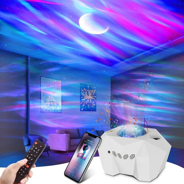 Projecteur LED Usb d'étoiles, de météores, de lune, de nébuleuse, d'atmosphère, pour décoration de chambre à coucher, veilleuse