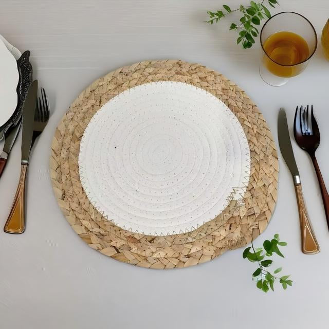 Napperons ronds tressés de 6 pièces