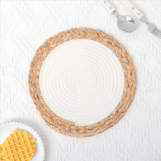 Napperons ronds tressés de 6 pièces