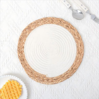 Napperons ronds tressés de 6 pièces