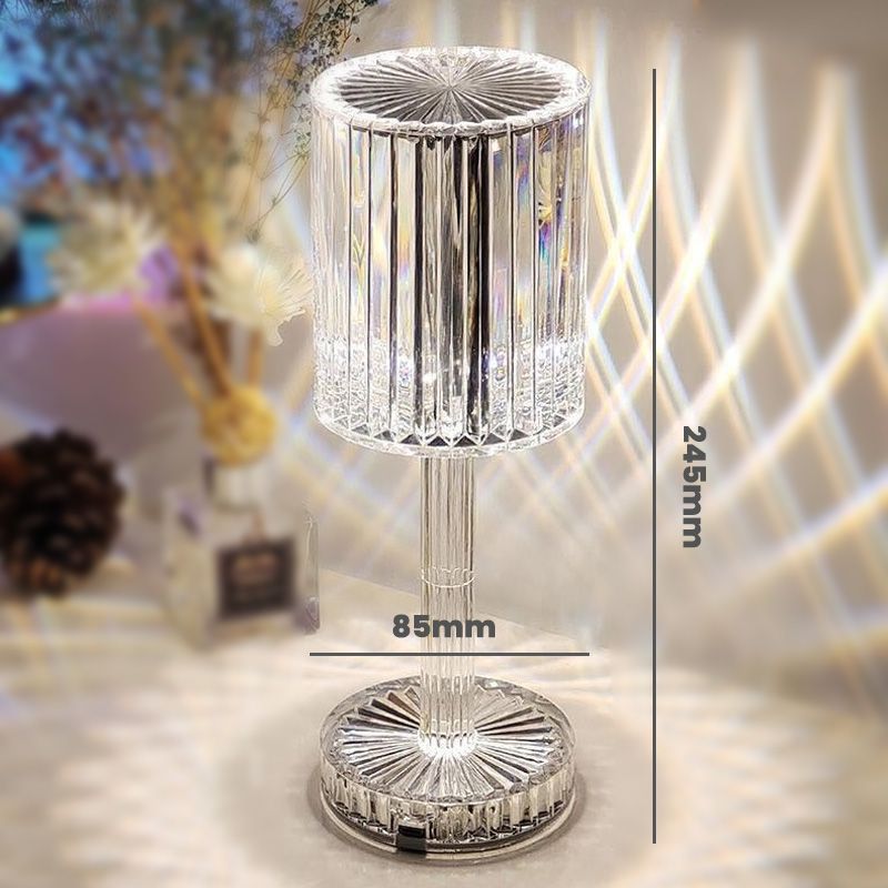 Lampe de Table en Cristal Diamant Élégante et Rechargeable