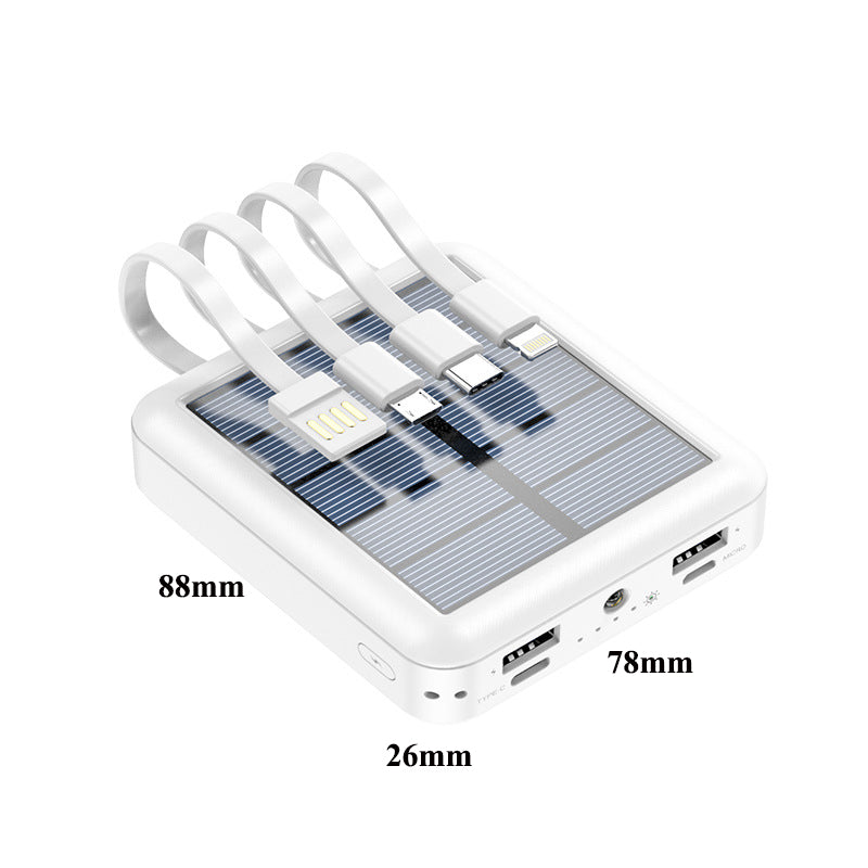 Mini batterie externe solaire portable, 20000mAh