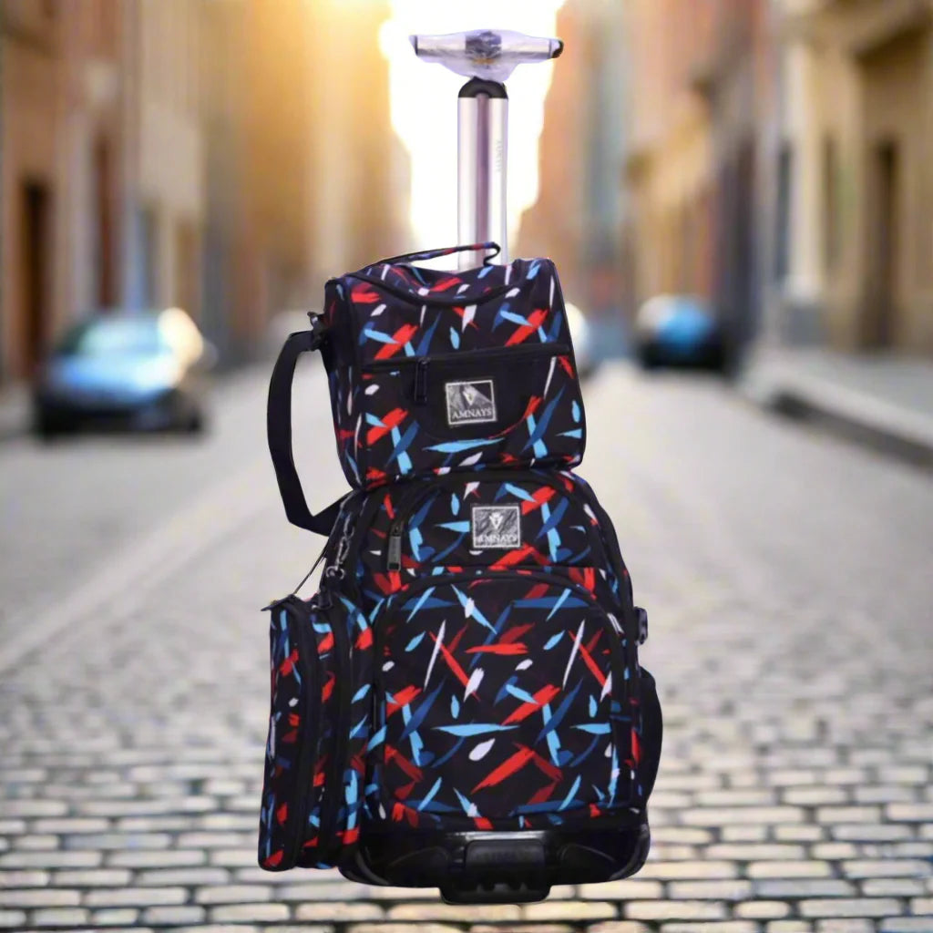 Ensemble sac à dos à roulettes 3 pièces