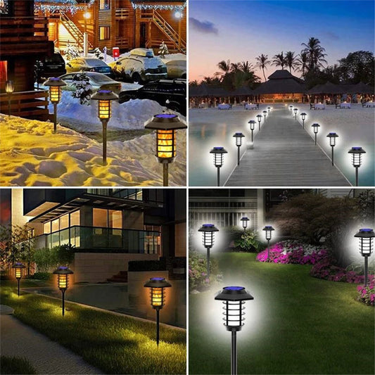 LED flamme solaire lumière jardin pelouse lumière