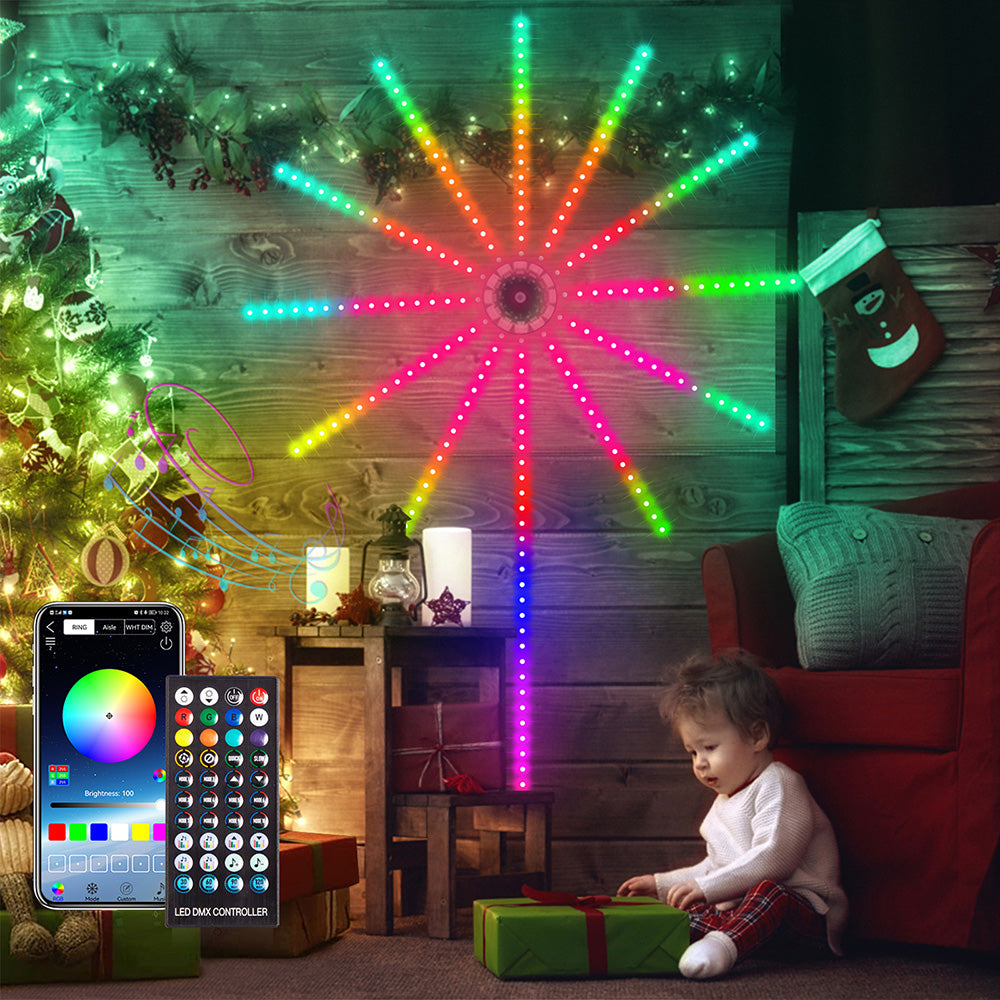 Bande lumineuse LED intelligente pour feux d'artifice