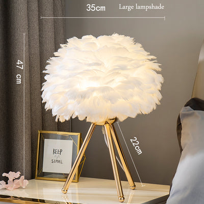 Modern Led Feather Table Lamp