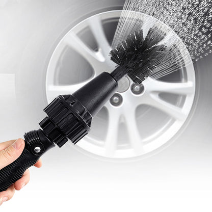 Brosse rotative à jet d'eau pour roues de voiture