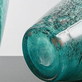 Vase en verre fait à la main, moderne, minimaliste.  ( 2 pièces )