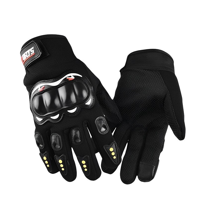 Gants de moto avec empreinte digitale de téléphone