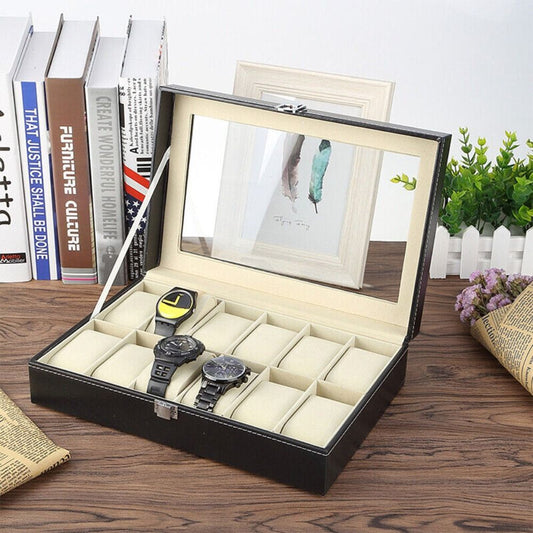 Boîte de Rangement pour Montres ,12 Emplacements