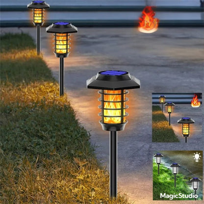 LED flamme solaire lumière jardin pelouse lumière