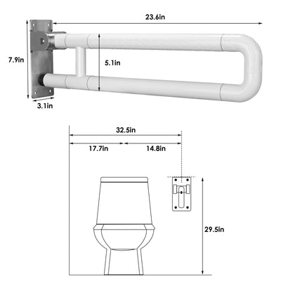 Barres d'appui de sécurité pour salle de bain