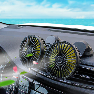 Ventilateur de voiture électrique Portable à double tête