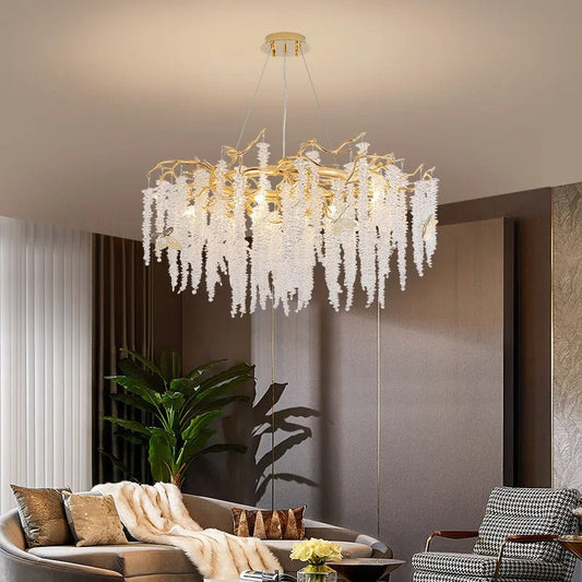 Lustre Arbre en Cristal Moderne de Luxe