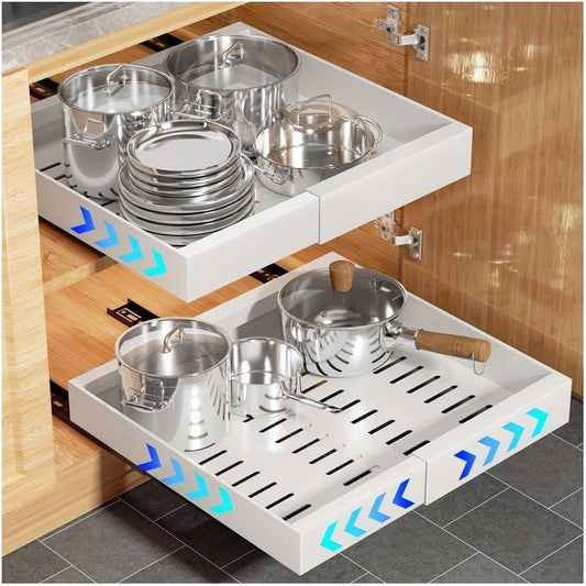 Organiseur de placard extensible avec tiroirs coulissants