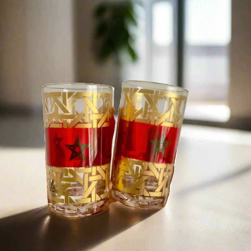 Coffret de 12 Verres à Thé Marocains