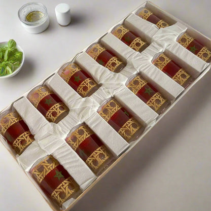 Coffret de 12 Verres à Thé Marocains