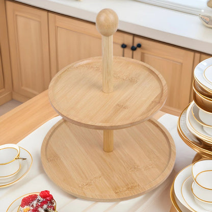 Présentoir à Gâteau en Bambou
