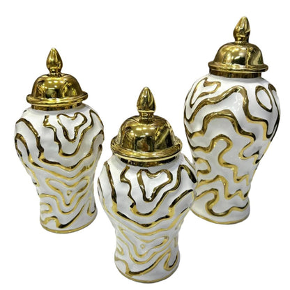 Pot à gingembre en porcelaine avec couvercle