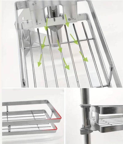 Organisateur d'ustensiles de cuisine en acier inoxydable