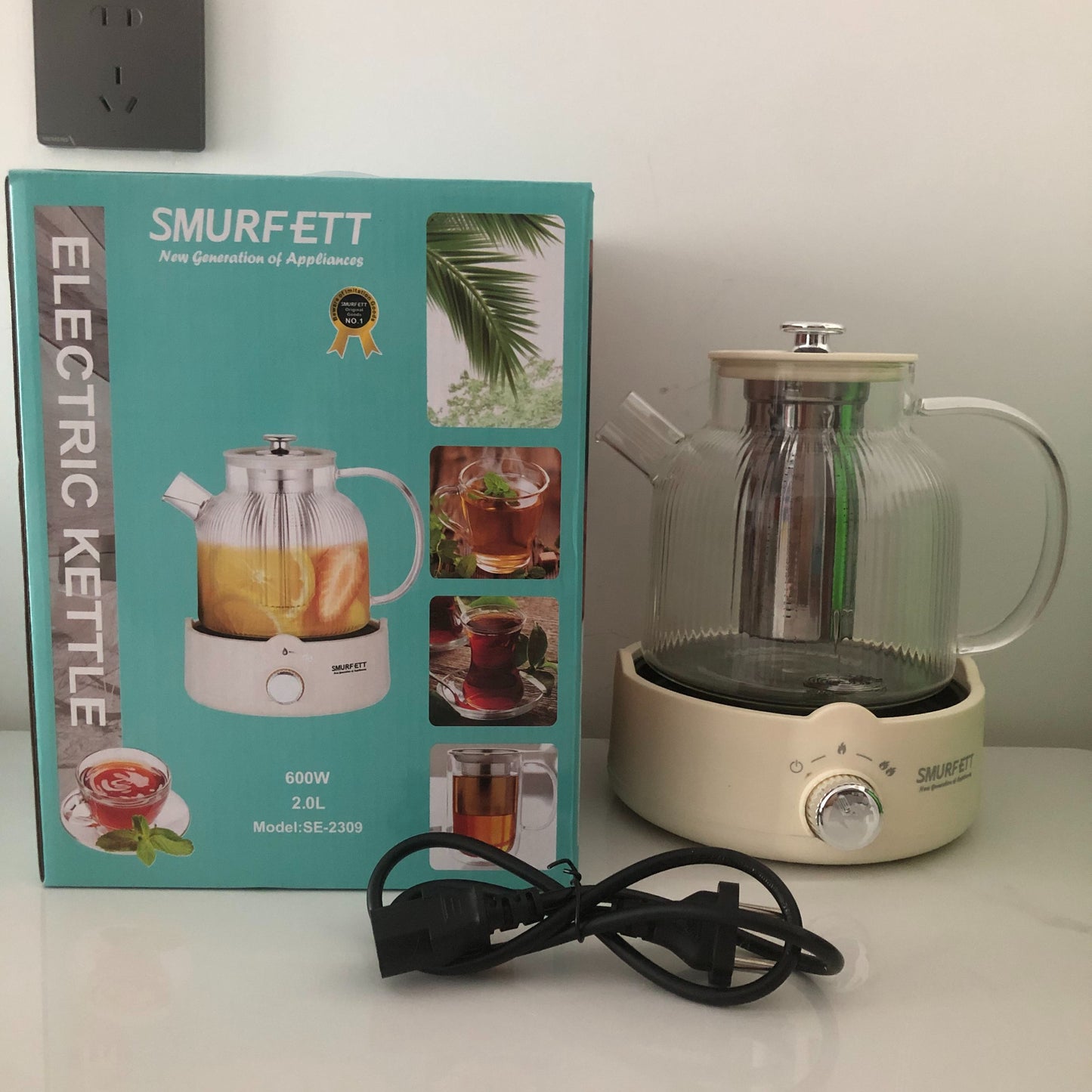 Bouilloire Électrique en Verre Rapide, Élégante et Sécurisée