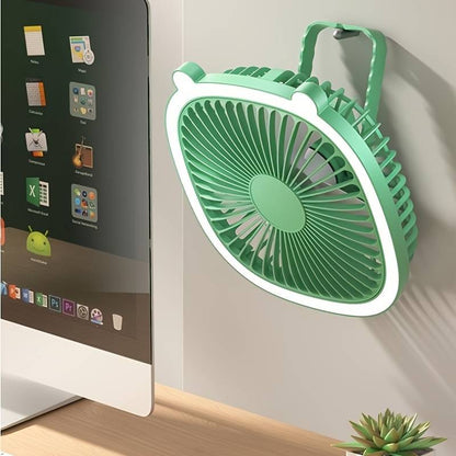 Ventilateur de bureau USB avec lumière LED 2 en 1