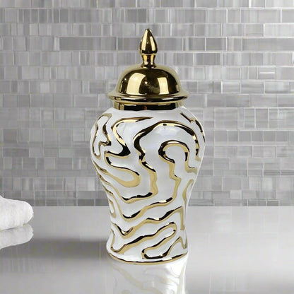 Pot à gingembre en porcelaine avec couvercle
