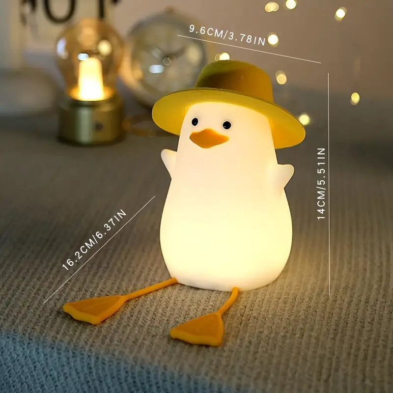 Adorable veilleuse canard en silicone