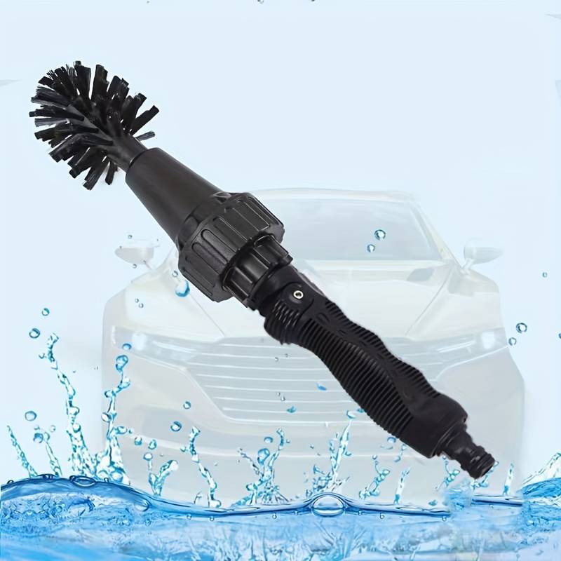 Brosse rotative à jet d'eau pour roues de voiture