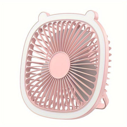 Ventilateur de bureau USB avec lumière LED 2 en 1