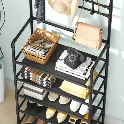 Étagère manteaux et chaussures à 5 niveaux