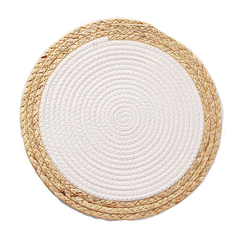 Napperons ronds tressés de 6 pièces