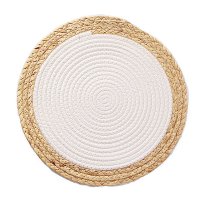 Napperons ronds tressés de 6 pièces