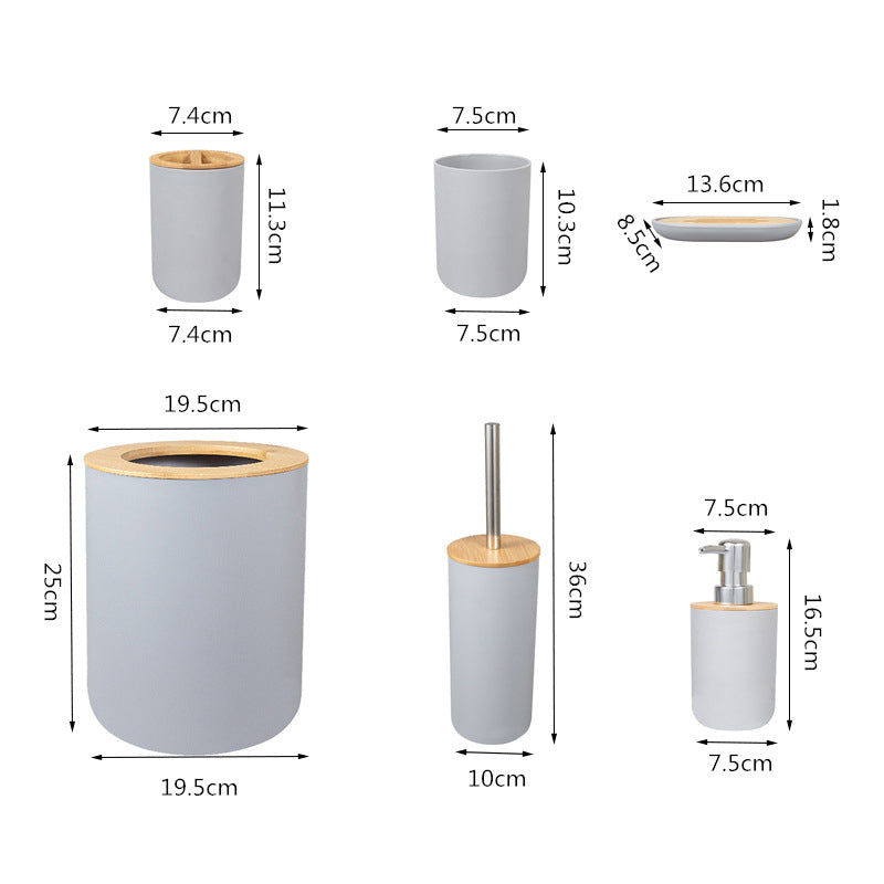 Ensemble de rangement en bambou et plastique