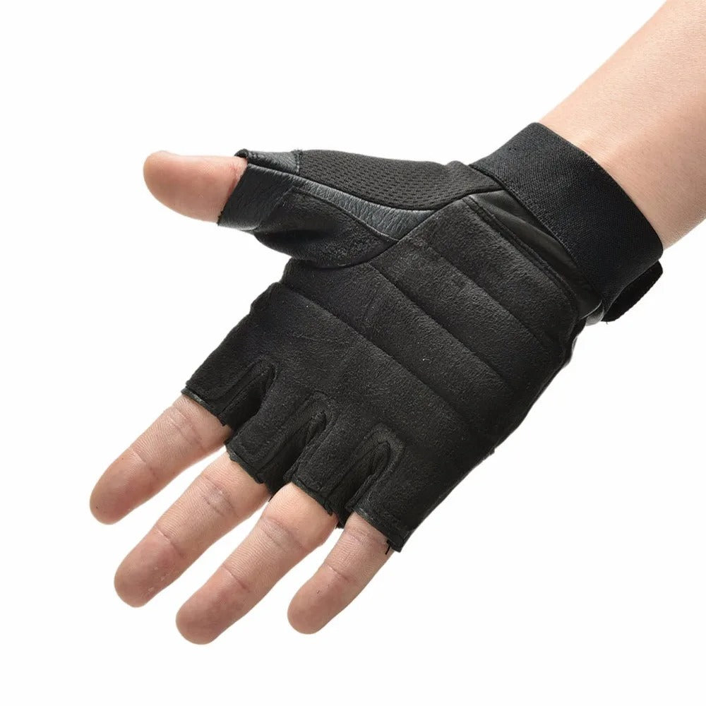 Gants demi-doigts en cuir