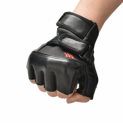 Gants demi-doigts en cuir