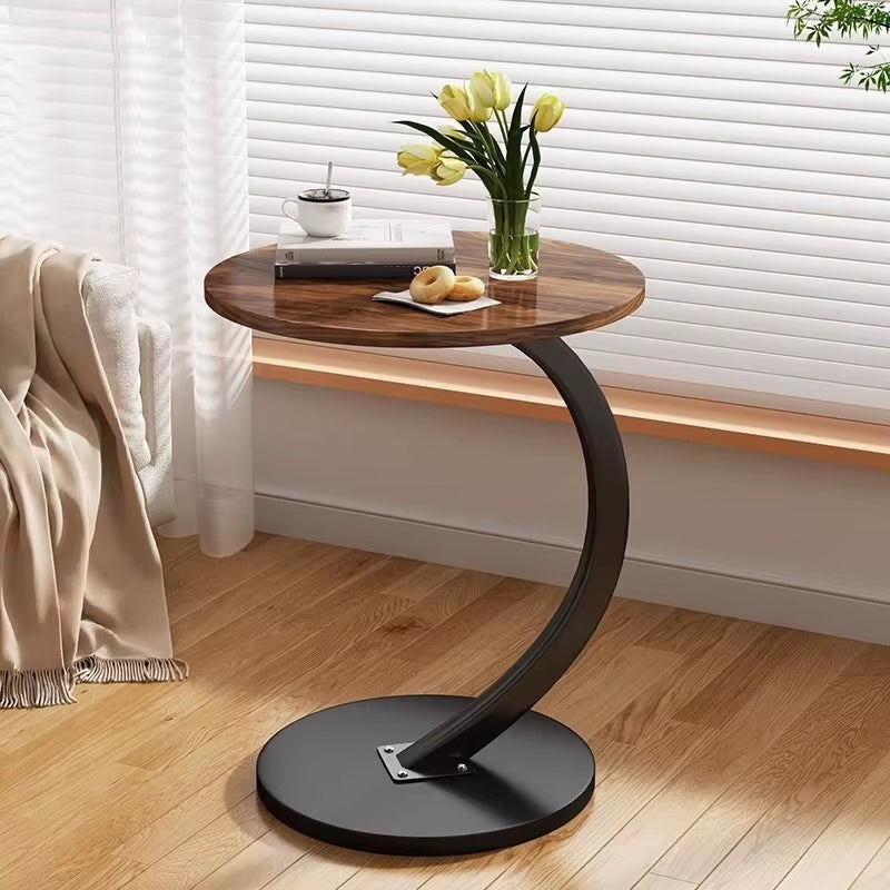 Table Basse Ronde de Luxe – Mini Table Mobile et Élégante